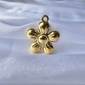 Non-tarnish Gold Flower Pendant Charm for Women - Classic Floral Jewelry